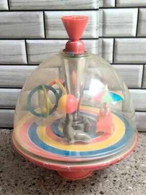 Vintage LBZ Hand-Plunger Style Spinning Top